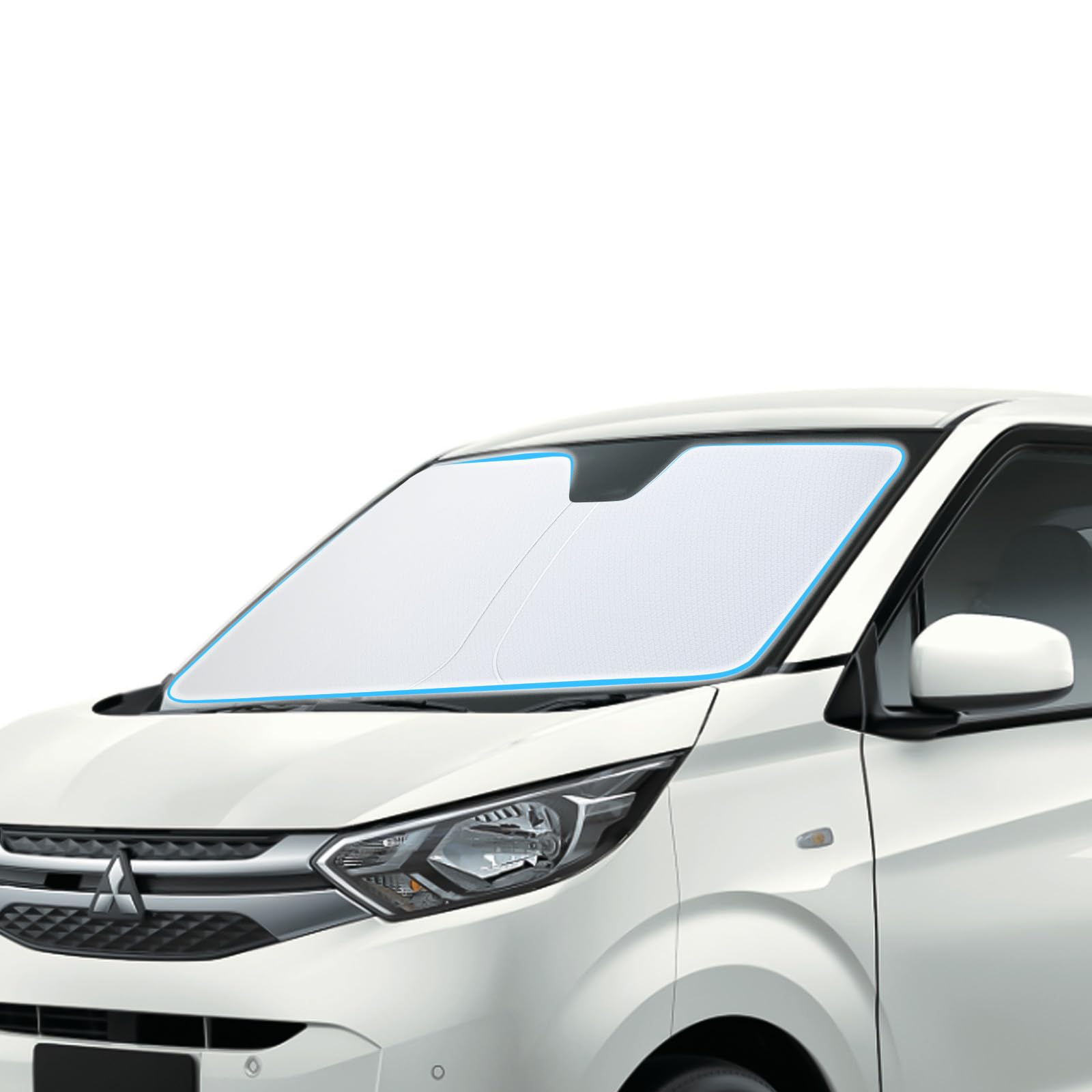 【LFOTPP】三菱 eKワゴン 4代目 用 フロントガラス サンシェード B33/36W型 年式:2019年~現行 車種専用設計 日差しカット UVカット 遮光断熱 車 サンシェード フロント用 シェードカーテン 車中|WES STORE