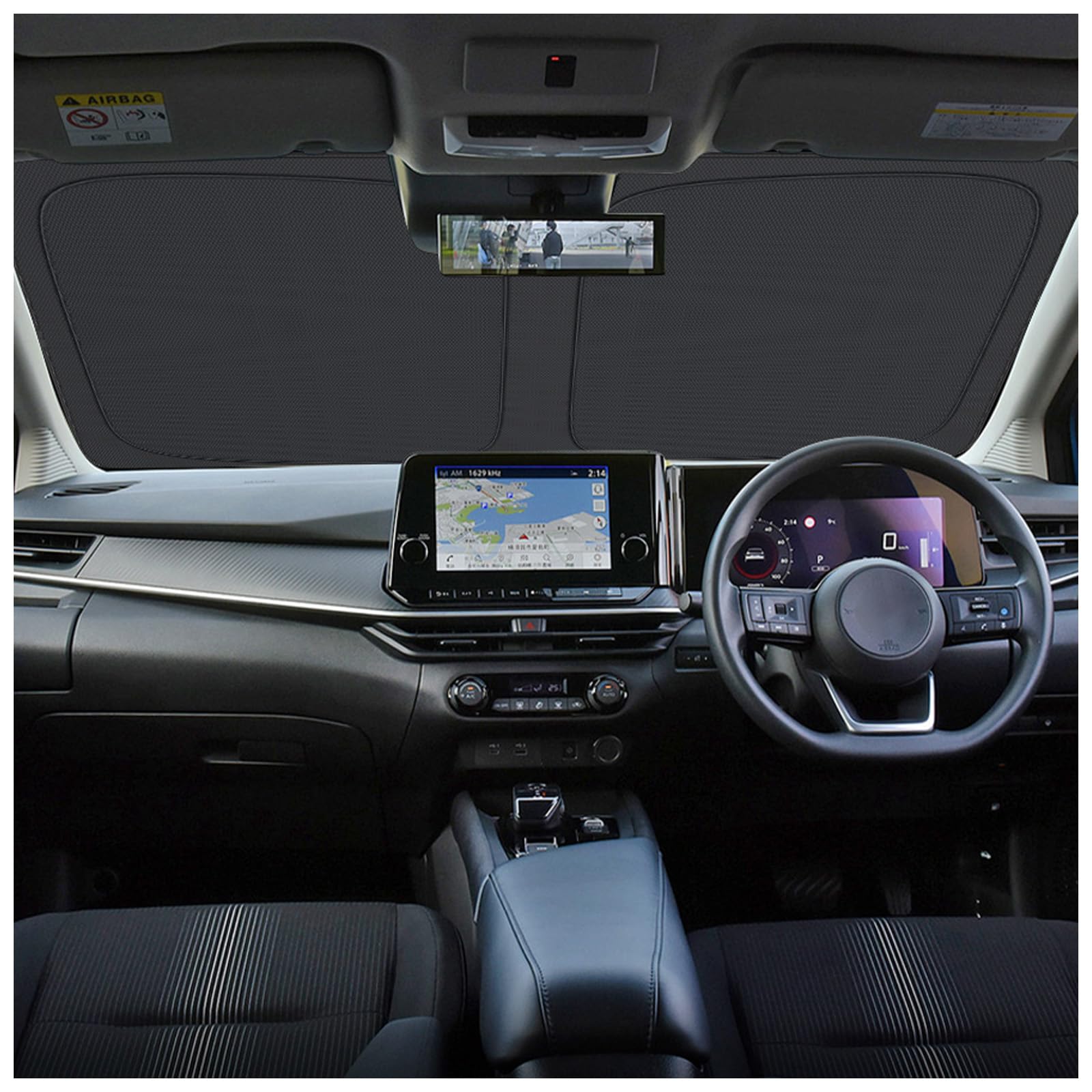 【BIXUAN】ニッサン ノート E13 サンシェード 3代目 2020年~ 専用 フロントシェード 車 フロント 日除け 暑さ対策 e13ノート専用 さんしえーど 折りたたみ 遮光シート 日焼け防止 断熱 車用 Nissan N｜WES STORE