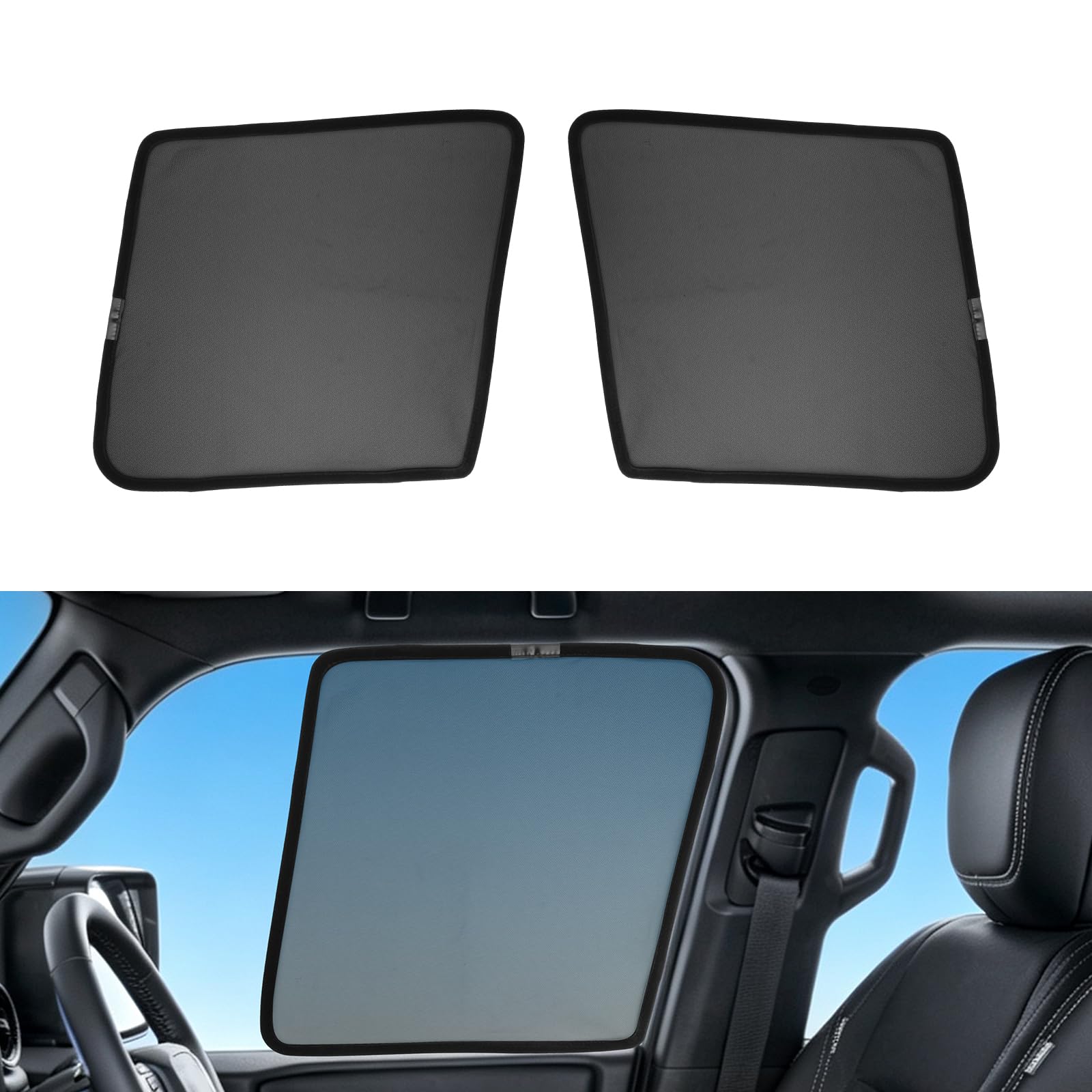 SHAOHAO 新型 ランドクルーザー 250 TRJ250W GDJ250W型 サンシェード サイドガラス専用 メッシュカーテン マグネット式 crown sport AZSH36W AZSH37W 遮光 UVカット 断熱 換気 簡単着脱 日よけ 虫除け カーシ｜WES STORE