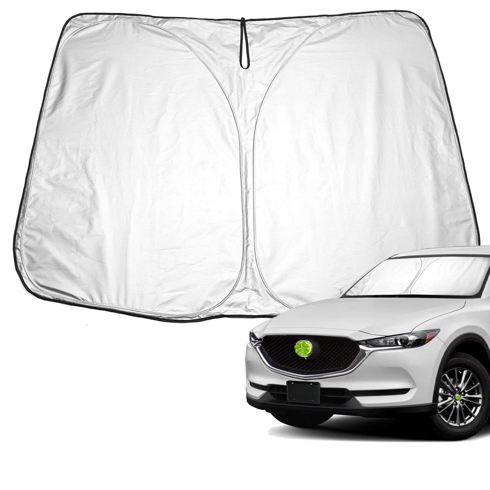 SXCY 新型 マツダ CX-3 DK サンシェード CX3 専用 フロントサンシェード フロントガラス用 UVカット 日よけ 遮光 断熱 カーテン 折り畳み式 収納袋付き 簡単取付 カスタム アクセサリー 内装パー｜WES STORE
