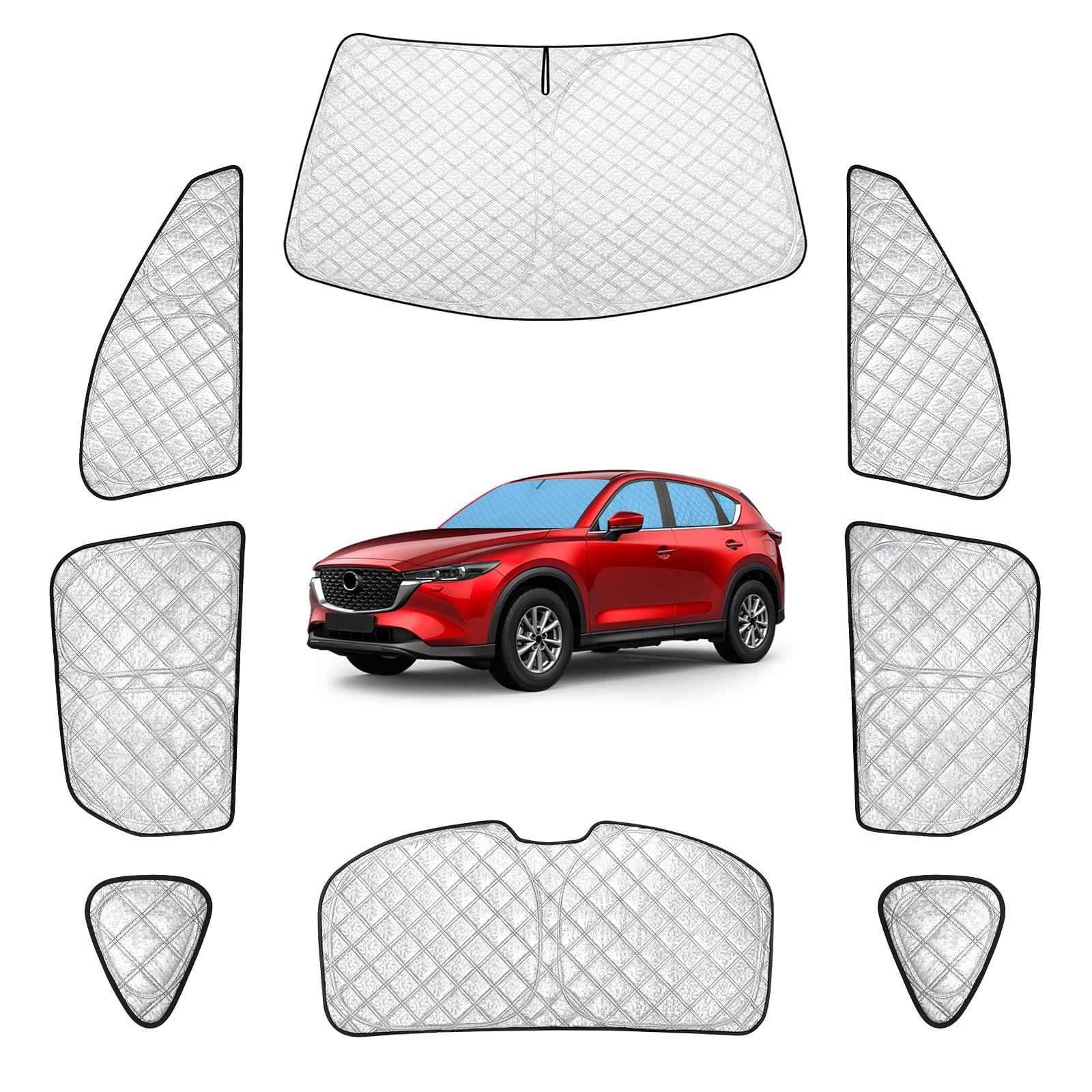 マツダCX-5 KF系 専用サンシェード 全窓対応 UVカット CX-5 車用 遮光シェード 車窓日よけ 車中泊グッズ はめ込み式 プライバシー確保 車用カーテン 盗難防止アウトドア 仮眠 車内の暑さ対策 ｜WES STORE
