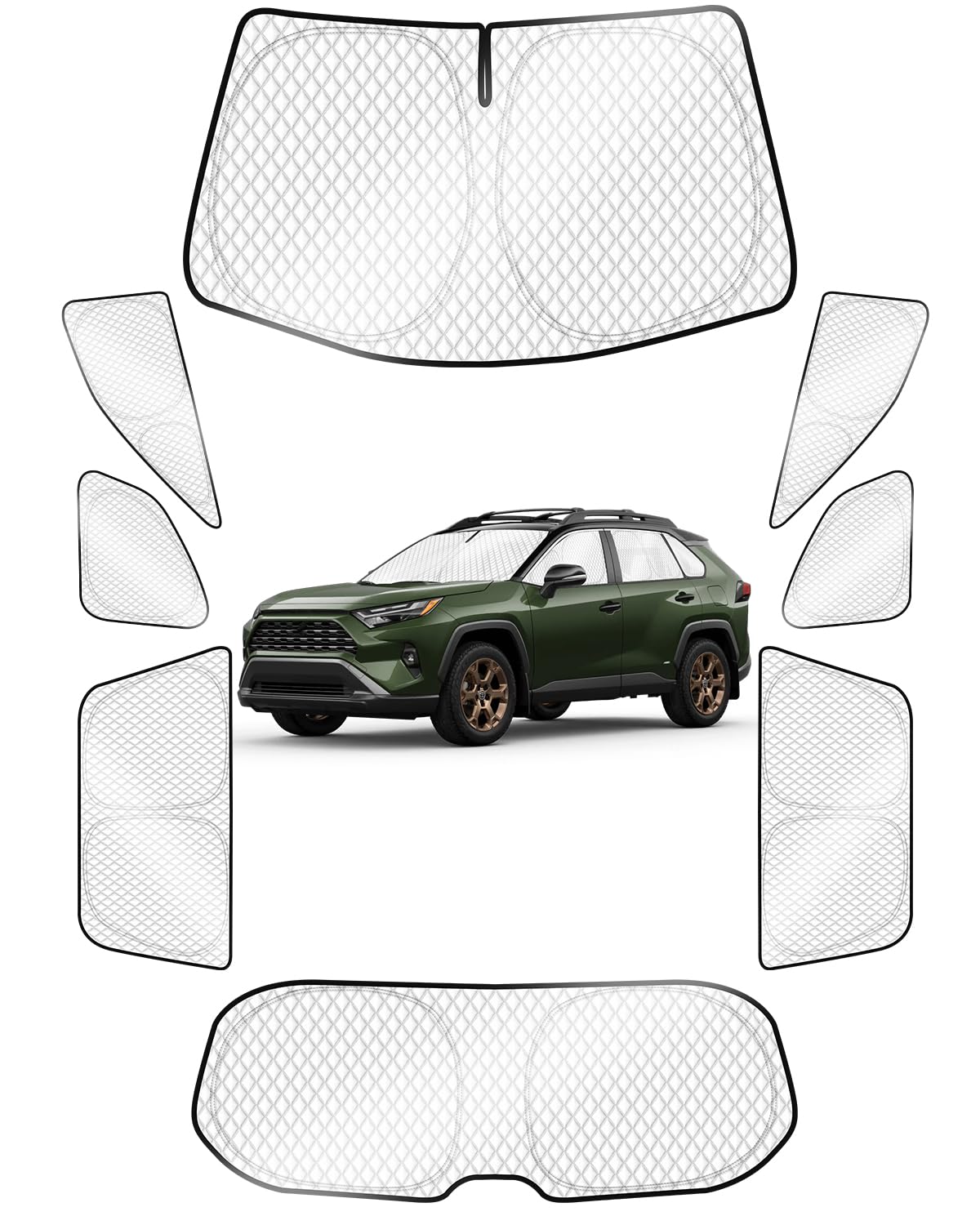 「令和8年 6層構造」SUNVIC 新型rav4 60系 サンシェード 断熱 日除け 換気 ラブ4 60系 車用サンシェード ワンタッチタイプ ラブフォー 60系 遮光シェード リアガラス 後席 カーテン 吸盤不要 6層構|WES STORE