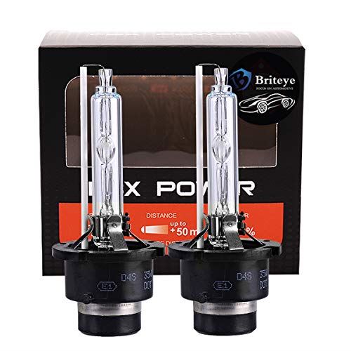 Briteye(まぶしい) ヘッドライト D4S HID バルブ 35W 高品質 純正交換用 バルブ 6500K 12V 車用（2個入り） D4S-6500K