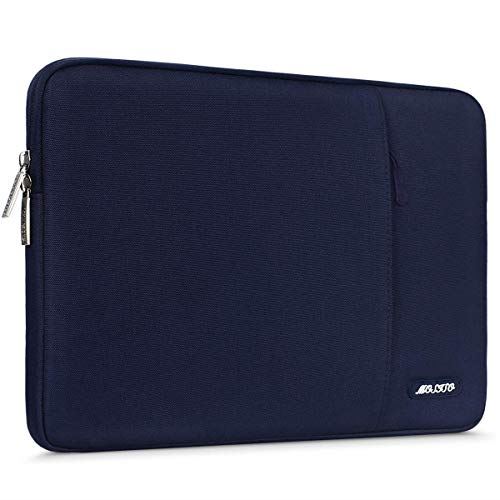 MOSISO ラップトップ スリーブケース 耐衝撃 撥水 ポリエステル 保護 インナーケース 9.7-11インチ iPad Pro、2019 iPad 7 10.2、iPad Air 3 10.5 2019、Surface Go 2018、iPad Air 2/Air (iPad 6/5)、iPad 1/2/3/4用 ポケット付き（ネービーブルー） 9.7-11 インチ
