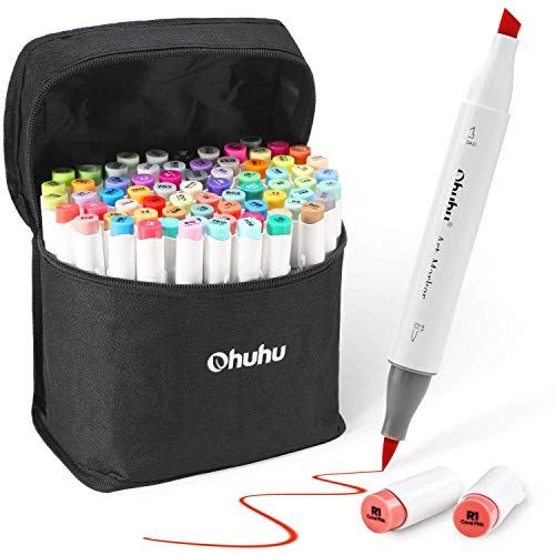 楽天市場】Ohuhu イラストマーカー 肌色系 24色 マーカーペン 筆タイプ