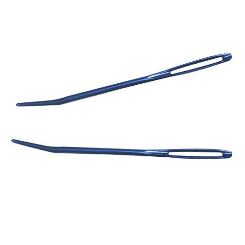 編み針5本 アルミ縫合針2本 セット 透明 プラスチック製 かぎ針 編み棒 セーター マフラー 帽子 ニットなどに 収納ケース付き 総8点 Schwimmbad Delphine De