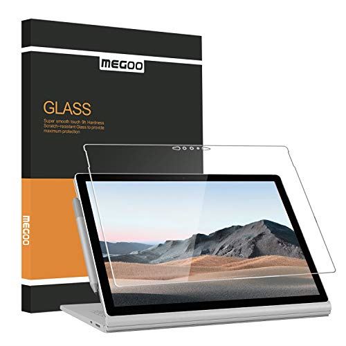 MEGOO Microsoft Surface Book 3/2 専用保護すること写真フィルム 強化因子硝子 全面保護すること 9H硬度 自動小銃へばり着く 水の泡受け答え 高透過率率 指紋押しとどめる 液晶保護すること写真フィルム（15in） 15 in相応う - Surface Book 3/2 [1 風呂敷き包み