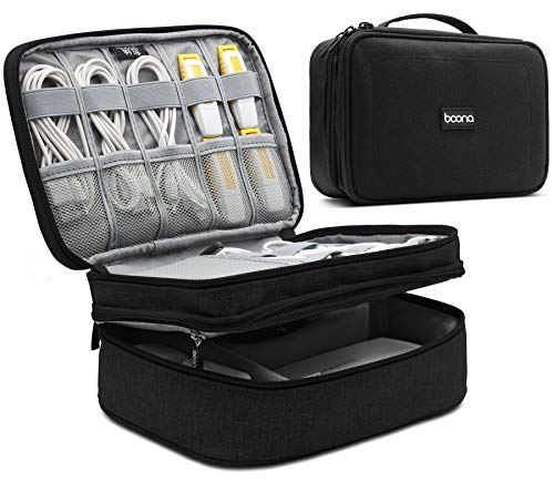 おすすめ Pcバッグ スリーブ ガジェット収納バック Mini2収納ケース Ipad ベルクロ式仕切り 万能収納ケース 出張 軽量 大容量 Pc周辺小物用二層式収納ポーチ Baona ブラック M 二層式 Www Tradies Mag Com Au