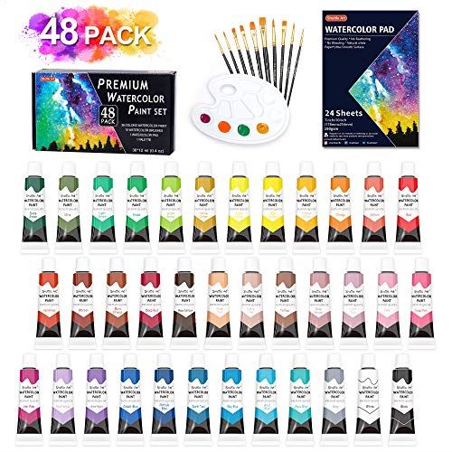 楽天市場】Shuttle Art 水彩絵の具 36色セット 透明水彩 12ml