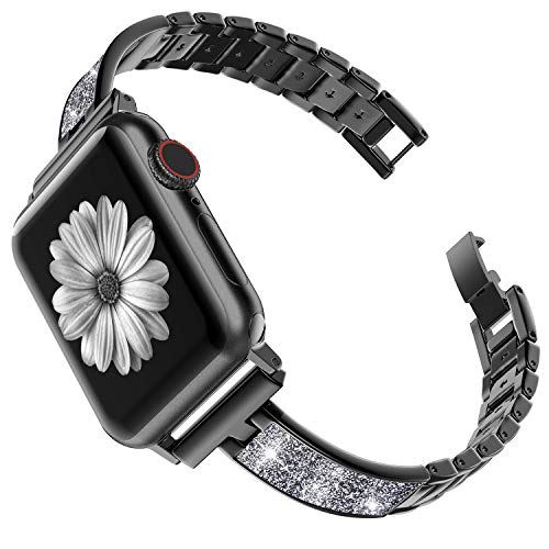 希少 楽天市場 Apple Watch バンド Apple Watch 5 バンド Wearlizer アップルウォッチ Apple Watch Series 4 3 2 1対応 アップルウォッチ メタル バンド Apple Watch金属バンド Iwatchバンド 調整工具付き 42mm 44mm ブラック Wes Store 55 以上節約 Blog