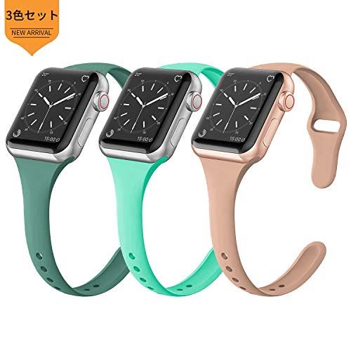 人気の新作 Apple Freshcloud Watch 緑青 ミルクティー色 パインニードルグリーン バンド アップルウォッチ 40mm 38mm 1対応 2 3 4 5 Series Watch Apple 防汗 耐衝撃 柔らかいシリコン素材 交換ベルト スポーツバンド コンパチブル バンド Kfb08fbyjlnk Mhakfar Co Il