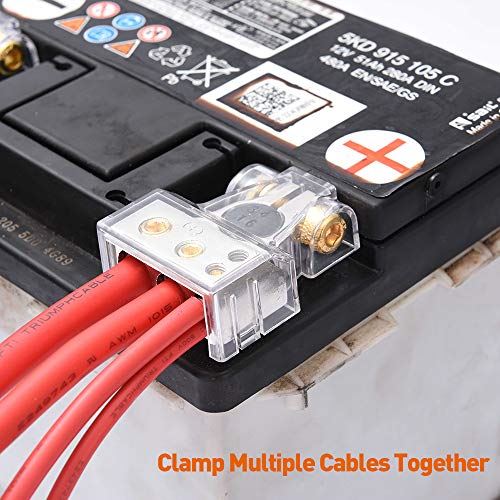 Mictuning 自動車用 バッテリーターミナル 端子 コネクタ バッテリー端子クランプ 破損 補修 交換 2 4 8 10 Awg セット シルバー Movilesgarcia Com