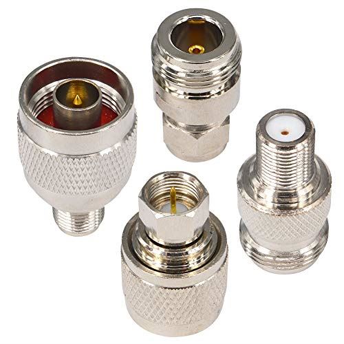 leeyovk F型⇔N型アダプタ Nオス・メス⇔Fオス・メス RF 同軸アダプタ 携帯電話信号増強アンテナ 4個セット