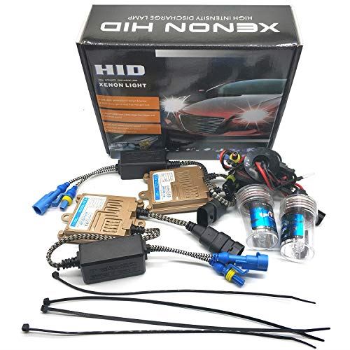 瞬間起動 DC12V 車用 防水 AC交流 瞬間点灯 金色バラスト 55W HIDキット フォグランプ/ヘッドライト対応 (H8/H9/H11/H16JP, 4300K)