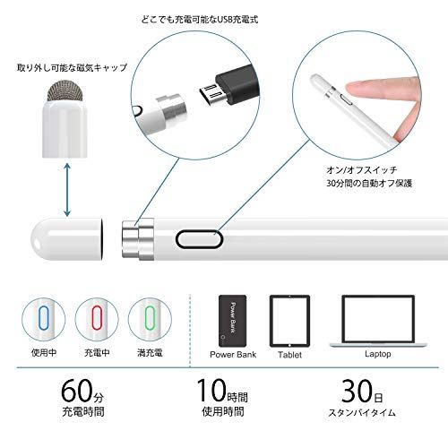 Cisirun 触る書きもの スタイラスペン 極細 Ipad Iphone Android 御洒落tel 錠調和 デジタルペン 眼球パッドペン 銅製ペン頂き 鞘付添 クォンティティ敏感性 ツムツム Usb載積定式 5分間オートマチックオフ 12年代機能 白人種 Acilemat Com