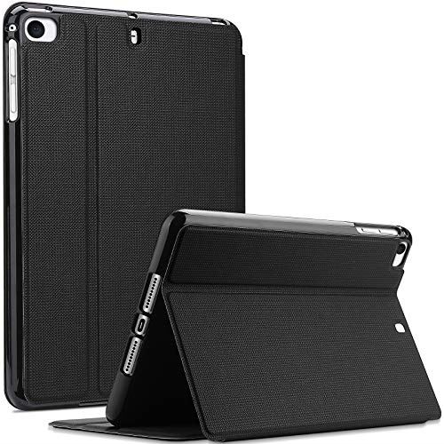 ProCase iPad Mini 5/4/3/2/1 保護ケース 軽量 フォリオ スマートカバー スタンド機能付き 適用端末：iPad Mini 5 （2019）/ Mini 4, Mini 1 2 3‐ブラック