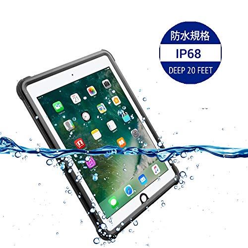 無料長期保証 Ipad Pro 10 5 Ipad Air3 第三世代 10 5 19 防水ケース アイパッド防水カバー タブレットケース 完全 防水ip68規格 防雪 防塵 防水 耐衝撃 衝撃吸収 全面保護 指紋認識機能 充電可能 薄型軽量 スタンド機能 ストラップ付き アウトドア お風呂 プール 黒