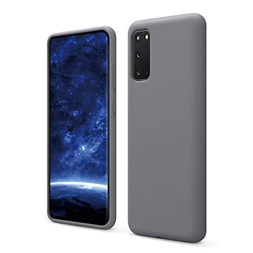 【elago】 Galaxy S20 対応 ケース シリコン 薄型 スリム ソフト カバー 耐衝撃 衝撃 吸収 指紋 防止 加工 リキッドシリコン スマホケース [ Samsung GalaxyS20 5G SC-51A / SCG01 ギャラクシーS20 対応 ] SILICONE CASE ミディアムグレー