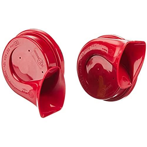 【ドイツ HELLA/ヘラー社製】 レッド ツイン トーン (スネイル タイプ) ホーン 「Red Twin Tone Horn 」 カラー : レッド ・ 内容 : 高音+低音 2p セット 車検対応 ※ HELLA/ヘラー社は、 ...|WES STORE