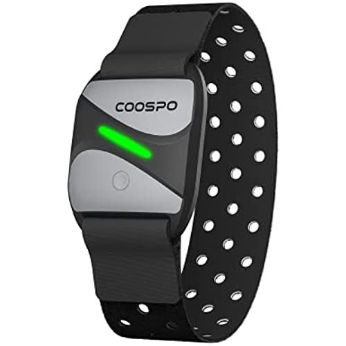 COOSPO 心臓の鼓動計手ダンス楽隊 心臓の鼓動検知器 光学式 ハートレートモニター Bluetooth\u0026ANT+相応う IP67雨合羽 心臓の鼓動数地方LED表示計器点火装置 Strava、Zwift、Wahoo用