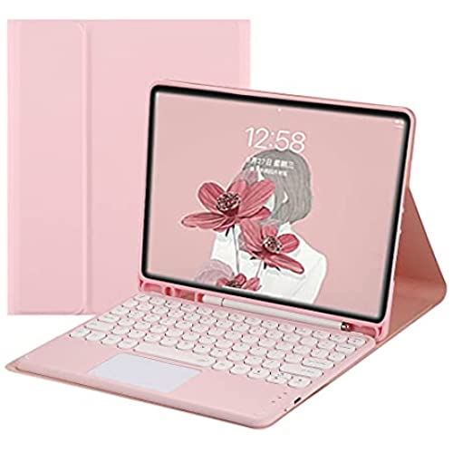 iPad Air4キーボードケース 2020 ipad air 第四世代ケースキーボード 脱着式 タッチパッド搭載 ペンホルダ付き アップルペンシル充電対応 薄型 丸型キー 快適入力 全面保護 (iPad Air4,｜WES STORE
