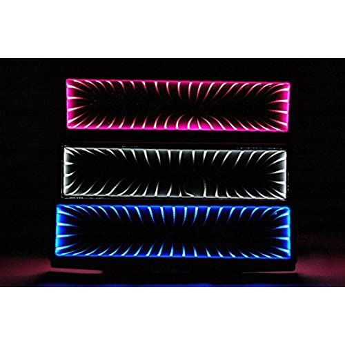 選べる3色 LED イルミネーション 平面 ワイド ルーム ミラー カバー 【ADVANTAGE】 ブルー ホワイト ピンク 車 に