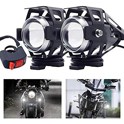 U5 LED オートバイ ヘッドライト プロジェクター 最新型 CREE製 Hi/Lo/ストロボ 3モード機能切替 バイク用 フォグランプ バイク補助灯 砲弾型 12V 汎用 スイッチ付け 2個セット