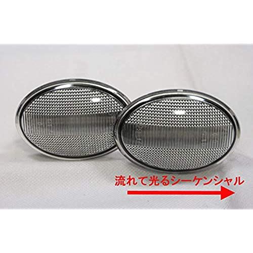 BMW MINI R55 R56 R57 R58 R59 クリアレンズ仕様 ファイバーLED 流れて光る クリア シーケンシャル フロントサイドマーカー ウインカー｜WES STORE