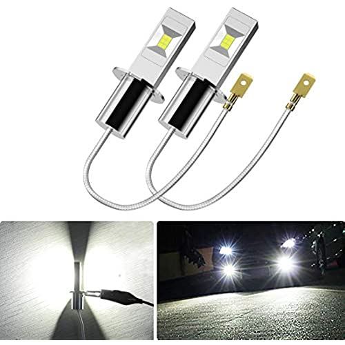 LEDフォグランプ H3 6000k-ポーペ(POOPEE) 60W 1200LM 12V/24V兼用 無極性 CSPチップ搭載 両面発光 ホワイト 高輝度 2本セット 7,465円