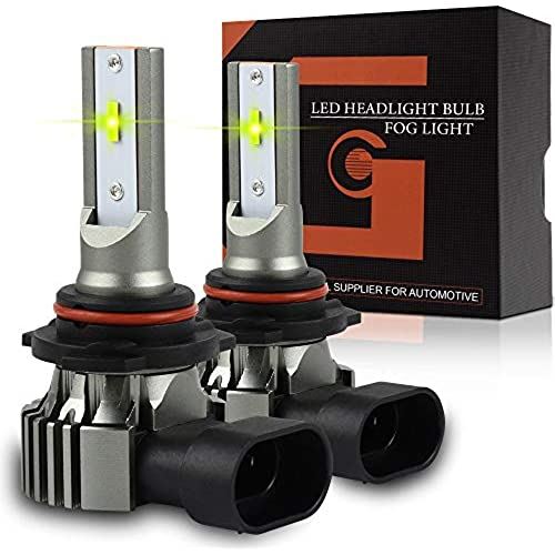 MAZERO LED フォグランプ HB4 9006 フォグ レモンイエロー ライムイエロー 黄色 LEDバルブ DC 12V 車用 フォグバルブ ファンレス 一体型 バルブ 4000LM×2 12W×2 CSPチップ