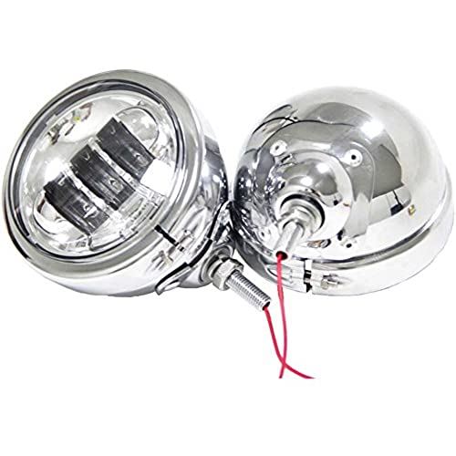 VOSICKY(ボスキー) Harley Davidson ハーレーダビッドソン オートバイク 汎用 改装 用 LED フォグランプ 補助ライト 4.5インチ DC 12V/24V 30W 高輝度 IP67高防水 低消耗 シルバー｜WES STORE