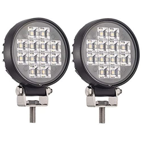 Raycharm LED 補助灯 ワークライト 丸型 直径78mm 12W 6000K 広角 60度 拡散ビーム DC12V 24V兼用 LEDポーチライト バックランプ ノイズレス対策品 SUV トラック トラクター