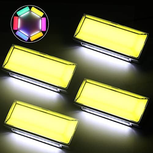 LED サイドマーカー 路肩灯機能付き OPPLIGHT 防水 IP67 DC10V-50V 12V/24Vトラック専用 レモンイエロー(マーカー) ホワイト(路肩灯) 全面発光 無極性 角型 LEDマーカーランプ
