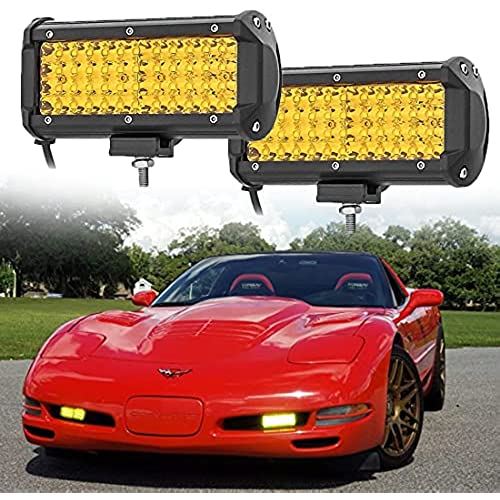 CLOWICSR 144w 48LED 高輝度 ゴールド発光 LED 作業灯 ワークライト デッキライトバックライト集魚灯 前照灯 投光器 車載/屋内外照明兼用 12v-24v 防水 防塵 防震 取付け自由 省エネルギー ...｜WES STORE