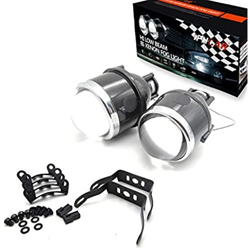 12V/24V プロジェクターレンズ フォグランプ ガラスレンズ H11/H9/H8/H16JP LED/HID/ハロゲン 対応 左右2個セット光拡散対策 (2.5インチ)