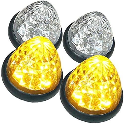 Customize（カスタマイズ） トラック用 マーカーランプ LED サイド マーカー 16LED 24V 用 汎用 4個セット ブルー/レッド/ホワイト/アンバー/グリーン 各色 (オレンジ)