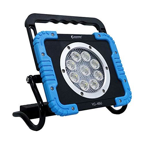 GOODGOODS Lights LED ライト 照明 充電式 45W 4500LM スマホ充電 作業 強力マグネット付き 防水 スライドハンドル 夜釣り 集魚灯 夜練習 子供 アウトドア 防災グッズ 投光器