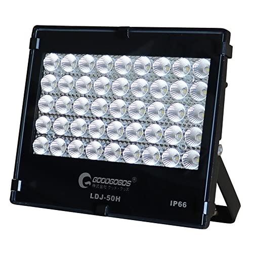 GOODGOODS Lights LED ライト 照明 交流 50W 7020LM スポットライト 屋外 防水 薄型 看板 狭角40&deg; 屋外 工事 倉庫 駐車場 集魚灯 LDJ-50H｜WES STORE 13,633円