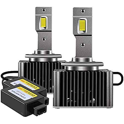 Briteye LED ヘッドライトD1S専用 バルブ 35W 純正HID交換用 LED化キット 6500K ホワィト 爆光 12V 24V 輸入車 国産車対応 キャンセラー内蔵 加工なし ( 2個入)