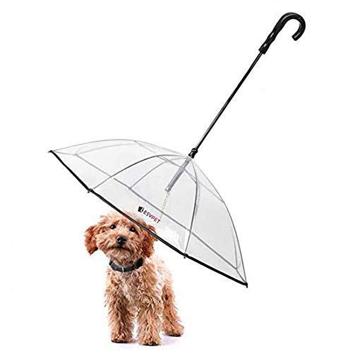 まとめ買い Lesypet犬用傘 雨の日でも散歩できるアンブレラ 折り畳み式リード傘 小型犬中型犬に適用