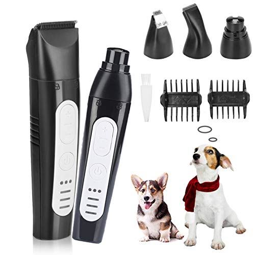 初売り Achort ペット用 バリカン 爪切り 2in1 犬 猫 うさぎ 足裏 耳裏 顔回り 肉球 全身用 電動 Usb式 静音 セルフ ３段階スピード調整可 ３時間連続使用 3替刃 取り外し可 清潔やすい 小型軽量 携帯便利 Qdtek Vn