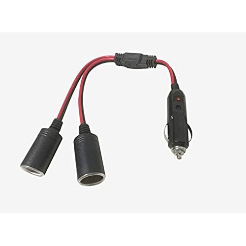 Dongge 2連 シガープラグ 延長コード シガーソケット電源 2分岐 12v 24 Vユニバーサル車の充電 15aの高電流をサポート 16awg純銅製アダプターケーブル 30 Cm 最大92 オフ