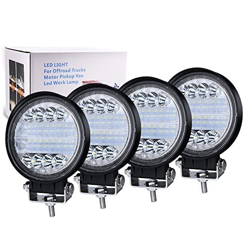 X-STYLE 72W LED作業灯 12V 24V 広角・狭角 混合光 led投光器 ワークライト 車外灯 建築農業機械 補助灯 丸型 4個セット （ホワイト）｜WES STORE