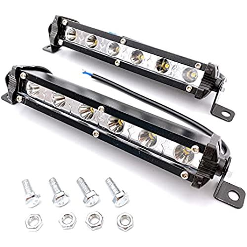 Meliore LED ライトバー ワークライト フォグ ランプ 18w 12V 24V 7インチ 作業灯 釣り 集魚灯 アウトドア 防水 オフロード SUV ランクル ジムニー 2個 ホワイト 白色