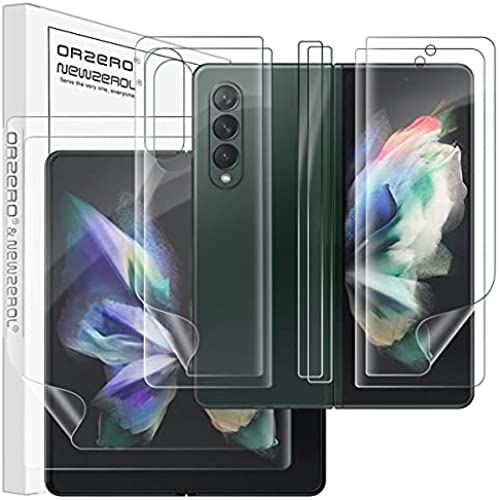 Newzerol 【2セット総計8枚】 For Galaxy Z Fold3 フィルム【全面保護・気泡消失・透過率99%・指紋防止・自動吸着】 液晶スクリーンフィルム+機体フィルム Z Fold3フィルム(1)