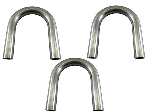 BRIGHTZ 42Φ 180度 ステンレス 曲げパイプ 1.2mm厚 3PC 【 CUR－PIPE－009－3PC 】 42パイ 42φ 180°