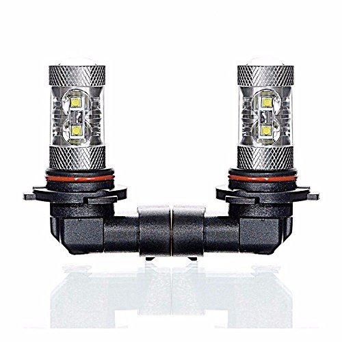 【e-auto fun】12-24V CREE XB-D搭載 50W HB4 LEDバルブ フォグランプ 超爆光 6500k ホワイトー2個1セット