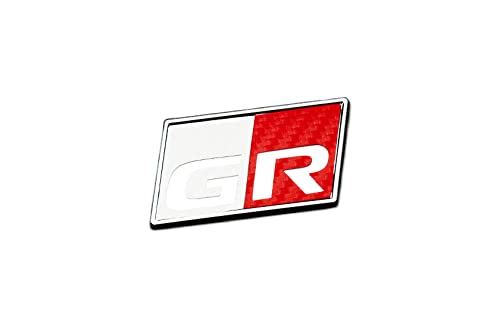 Grazio&Co. GRヤリス カーボンルックGRプレート リヤ用 TYPE-B WH*RED