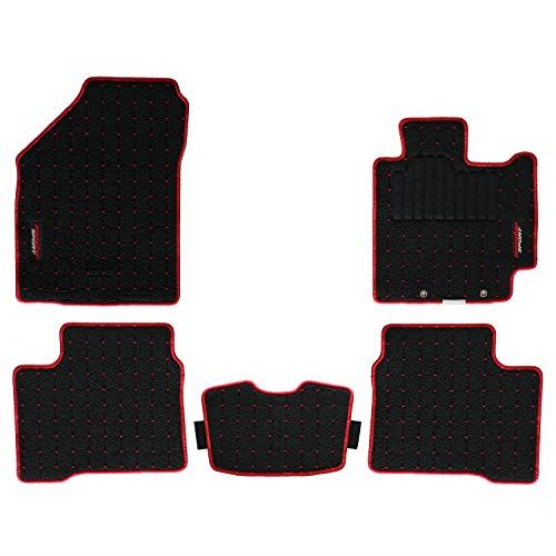 MONSTER SPORT フロアマット スイフトスポーツ[ZC33S]/スイフト[ZC13S/ZC43S/ZC53S/ZD53S/ZC83S/ZD83S]用 ブラック&times;レッド 894550-7600M｜WES STORE