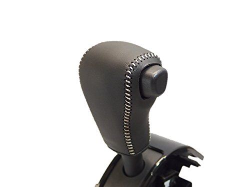 3D-21 DIYシフトノブ本革巻替キット キャスト・ムーヴ・タント等 左右黒革×上下黒革×ムーンホワイトステッチ 1BK3D21B1B1V